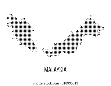 Malaysia Cotted Map,vector