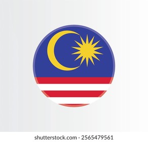 Malaysia country flag concept with grunge design suitable for a logo icon design	