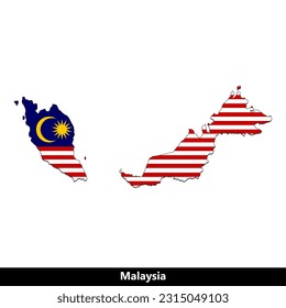 Malaysia Country - Flag Map