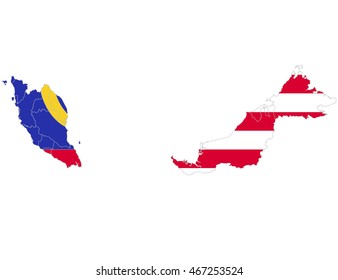 malaysia country on white background
