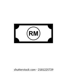 Malaysia Currency Icon Symbol Myr Ringgit เวกเตอร์สต็อก (ปลอดค่า