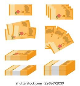 Malaysia Currency Money Stack Vector
