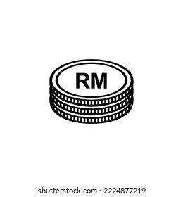 Malaysia Currency Symbol, Malaysian Ringgit Icon, MYR Sign. Vector Illustration 