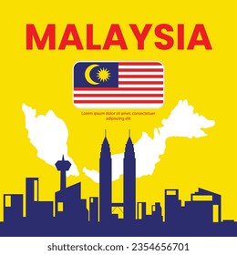 Malaysia day country with flag 