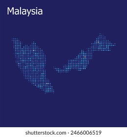 mapa de malasia con puntos azul bg