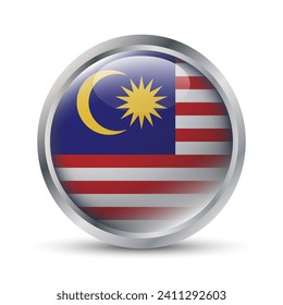 Malaysia Flag 3D Badge Illustration