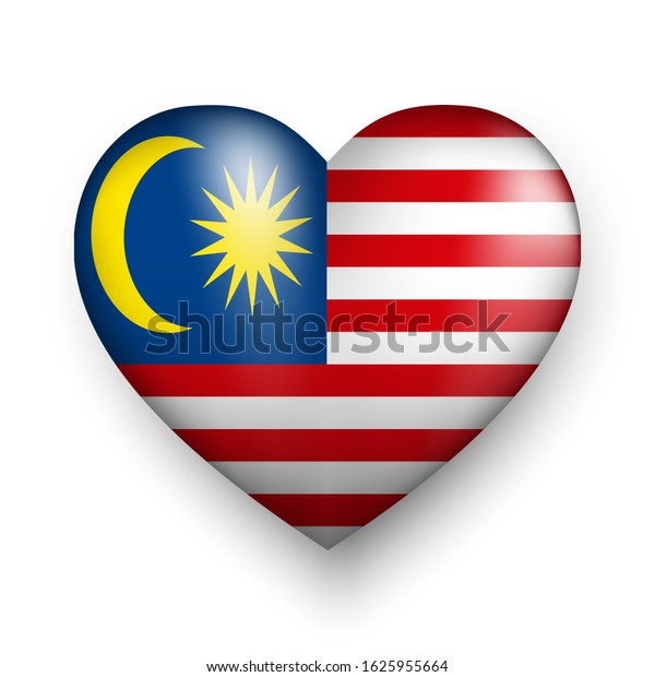 Malaysia Flag 3d Heart Shape Emoticon Stock Vector (Royalty Free ...