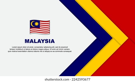 Malaysia Flag Abstract Background Design Template. Malaysia Independence Day Banner Cartoon Vector Illustration. Malaysia Cartoon