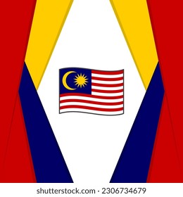 Malaysia Flag Abstract Background Design Template. Malaysia Independence Day Banner Social Media Post. Malaysia Background