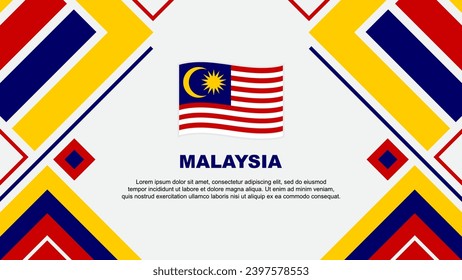 Malaysia Flag Abstract Background Design Template. Malaysia Independence Day Banner Wallpaper Vector Illustration. Malaysia Flag