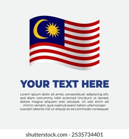 Malaysia Flag Banner Background Template