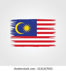 Malaysia Flag Brush. National Flag