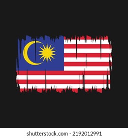 Malaysia Flag Brush. National Flag