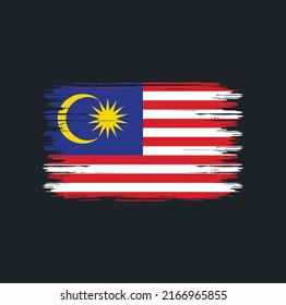 Malaysia Flag Brush Strokes. National Flag
