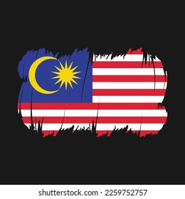 Cepillo de la bandera de Malasia rompe el vector