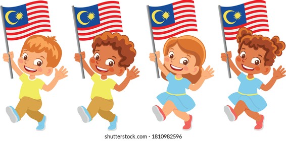 Malaysia flag in hand set