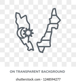 Malaysia flag icon. Trendy flat vector Malaysia flag icon on transparent background from Country Flags collection. High quality filled Malaysia flag symbol use for web and mobile