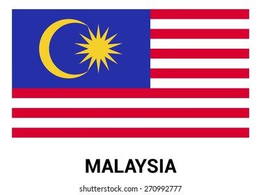 Malaysia Flag isolated vector in official colors and Proportion Correctly