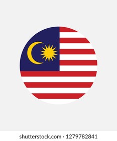 Malaysia flag, official colors and proportion correctly. National Malaysia flag. Vector illustration. EPS10. Malaysia flag vector icon, simple, flat design for web or mobile app.