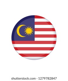 Malaysia flag, official colors and proportion correctly. National Malaysia flag. Vector illustration. EPS10. Malaysia flag vector icon, simple, flat design for web or mobile app.
