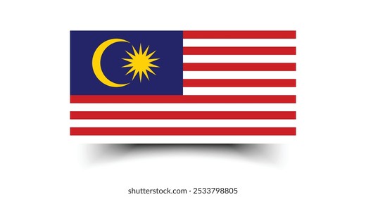 Malaysia flag official colors and proportion digital vector illustration
