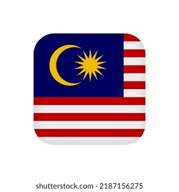 Malaysia flag, official colors. Vector illustration.