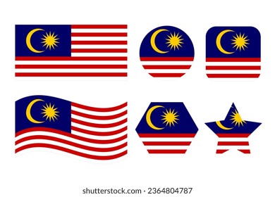 La bandera de Malasia es una simple ilustración del día de la independencia o de las elecciones