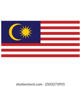 Malaysia Flag Vector Art Design , print Design