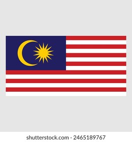 Malaysia Flag Vektorgrafik Design, EPS-Datei