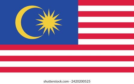 Malaysia Flag Vector Design Stock Illustration