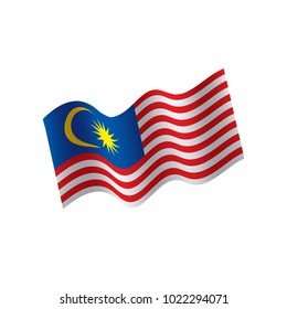 Malaysia flag, vector illustration