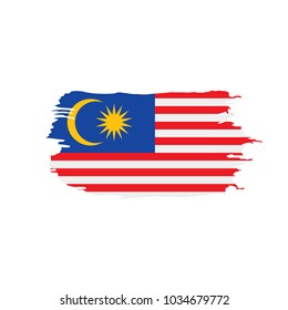 Malaysia Flag Brush Strokes National Flag Stock Vector (Royalty Free ...