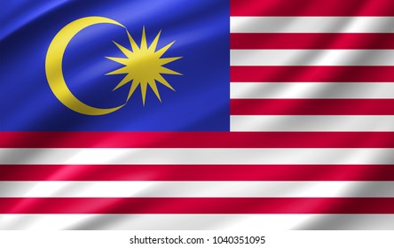 Malaysia Flag in Vector Illustration