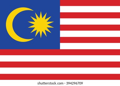 Malaysia flag . Vector Illustration