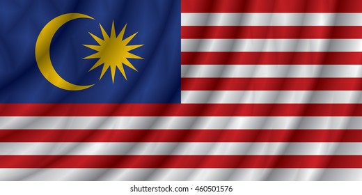 Malaysia flag vector illustration.