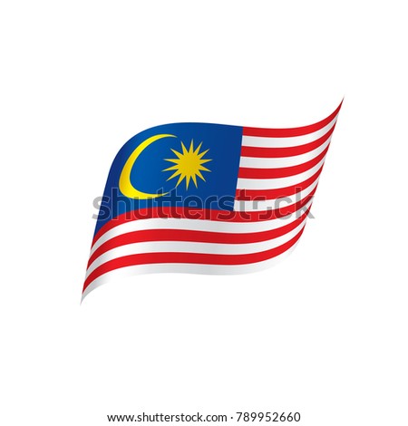 Malaysia flag, vector illustration