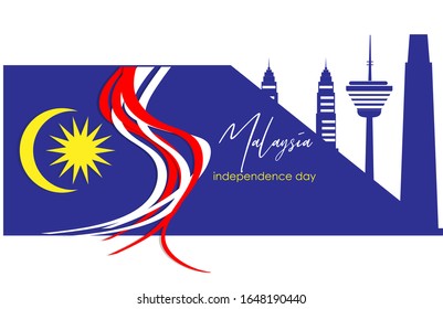 Malaysia flag vector illustration of Malaysia independence day