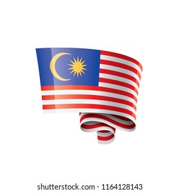 Malaysia flag, vector illustration on a white background.