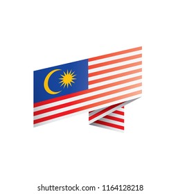 Malaysia flag, vector illustration on a white background.