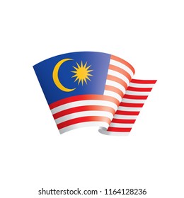 Malaysia flag, vector illustration on a white background.