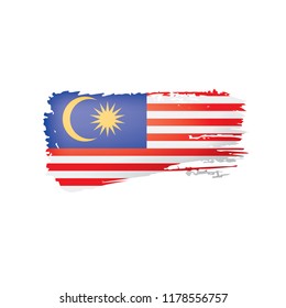 Malaysia flag, vector illustration on a white background