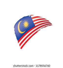 Malaysia flag, vector illustration on a white background