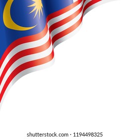 Malaysia flag, vector illustration on a white background.