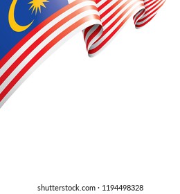Malaysia flag, vector illustration on a white background.