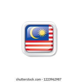 Malaysia flag, vector illustration on a white background.