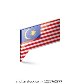 Malaysia flag, vector illustration on a white background.