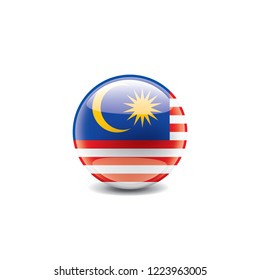 Malaysia flag, vector illustration on a white background.