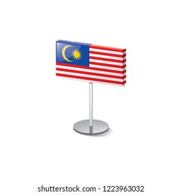 Malaysia flag, vector illustration on a white background.