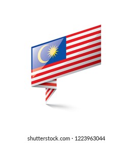 Malaysia flag, vector illustration on a white background.