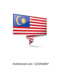 Malaysia flag, vector illustration on a white background.